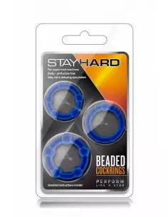 Stay Hard Beaded Blue Péniszgyűrű Péniszgyűrűk - Mandzsetták Blush
