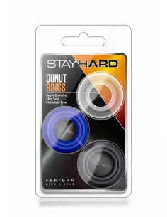 Stay Hard Donut Rings Assorted Péniszgyűrű Péniszgyűrűk - Mandzsetták Blush