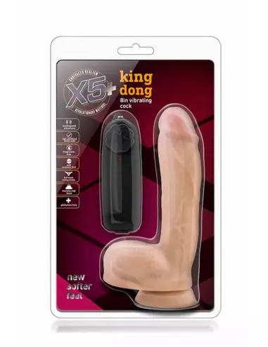 X5 Plus King Dong 8 inch Cock Vibrátor Realisztikus vibrátorok Blush