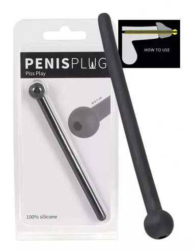 Penis Plug Piss Play Black Hugycső Tágító Kiegészítők You2Toys