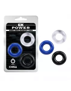 Donut Rings-Assorted 3 Pack Péniszgyűrű Péniszgyűrűk - Mandzsetták Chisa Novelties