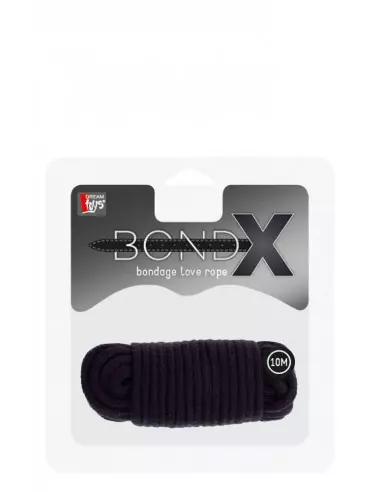 Bondx Love 10 m Black Kötél Bilincsek - Kötözők BondX