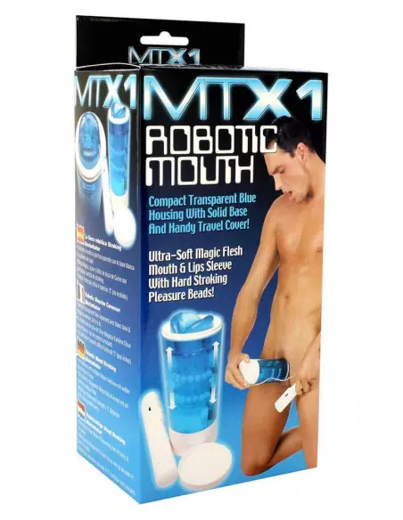 Up/Down Mouth Clear Blue Maszturbátor Férfi maszturbátorok Seven Creations