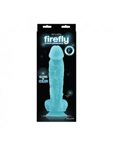 Firefly 8 inch Glowing Dildó Blue Dongok - Dildók NS Toys