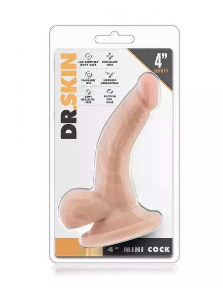 Dr. Skin 4 inch Mini Cock Beige Dildó Dongok - Dildók Blush Dr. Skin 4 inch Mini Cock Beige Dildó Dongok - Dildók Blush