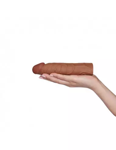 Pleasure X-Tender Penis Sleeve Brown 2 Péniszköpeny Péniszköpenyek - Hosszabítók Lovetoy