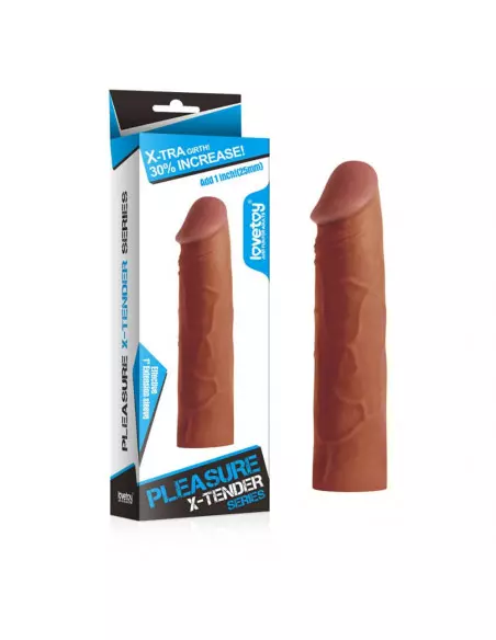 Pleasure X-Tender Penis Sleeve Brown 1 Péniszköpeny Péniszköpenyek - Hosszabítók Lovetoy