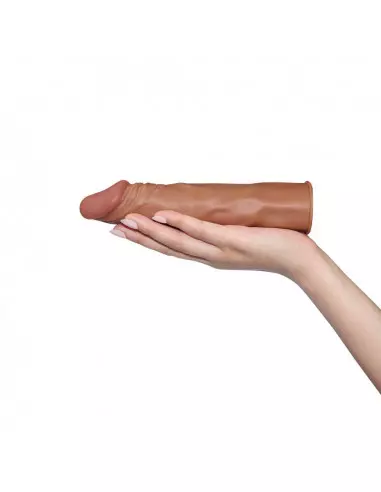 Pleasure X-Tender Penis Sleeve Brown 4 Péniszköpeny Péniszköpenyek - Hosszabítók Lovetoy