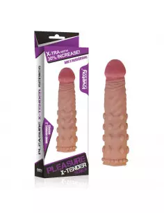 Pleasure X-Tender Penis Sleeve Flesh 2 Péniszköpeny Péniszköpenyek - Hosszabítók Lovetoy