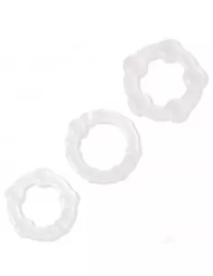 Beaded Cockring Set. Clear Péniszgyűrű Péniszgyűrűk - Mandzsetták Lovetoy 2