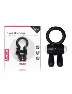 Power Clit Black 2 Péniszgyűrű Péniszgyűrűk - Mandzsetták Lovetoy