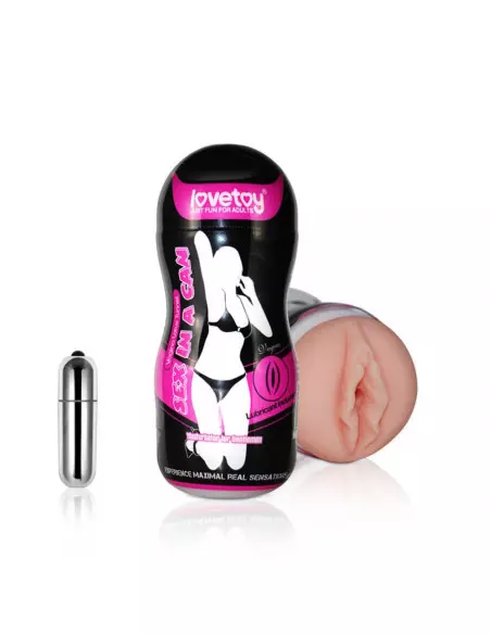 Sex In A Can -Vibrating Vagina Tunnel Maszturbátor Férfi maszturbátorok Lovetoy