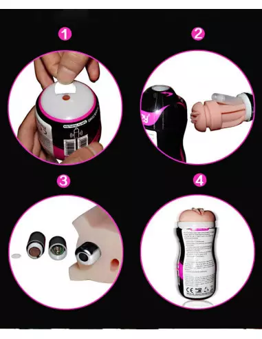 Sex In A Can -Vibrating Vagina Tunnel Maszturbátor Férfi maszturbátorok Lovetoy