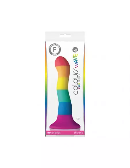 Colours Pride Edition 6 inch Wave Dildó Rainbow Dongok - Dildók NS Toys
