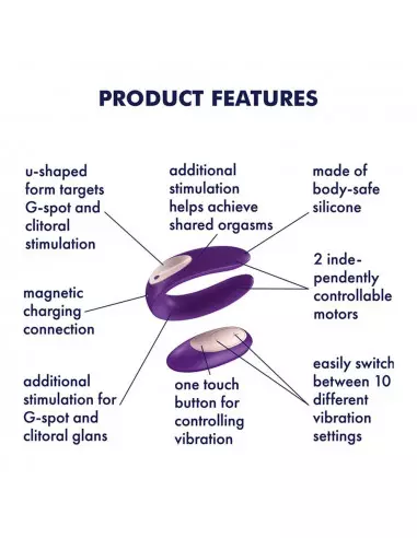 Satisfyer Double Plus Remote Csiklóizgató Csiklóizgatók Satisfyer