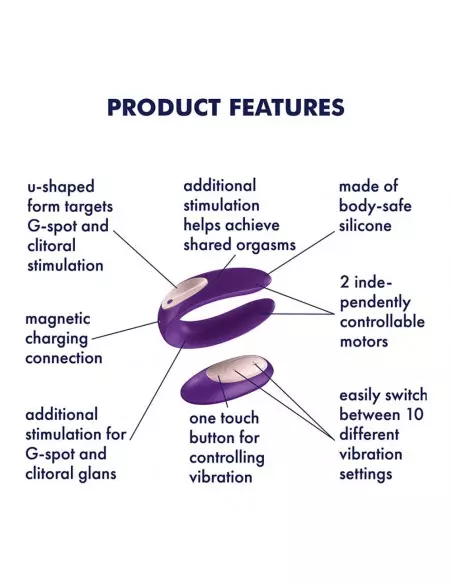 Satisfyer Double Plus Remote Csiklóizgató Csiklóizgatók Satisfyer